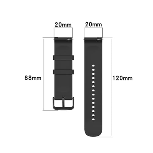YEEJOK Compatible for Amazfit GTS 4 Bands, GTS 3 Watch Bands Silicone 20mm, GTS 4 Mini/GTS 2/ GTS 2e/ GTS Mini/Bip 3 Pro/Bip U Pro/Bip Lite/Bip S/Bip S Lite Replacement Straps for Men Women by YEEJOK - Used condition - Image 2