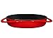 Bruntmor 9.5-Inch Red Enameled Cast Iron Pan - Oven Safe Deep Dish Pizza Pan with Dual Handles - Pie Dish for Baking - Even Heat Distribution - Durable Nonstick Enamel Finish for Versatile Cooking