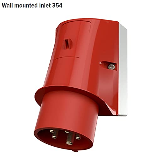 Mennekes 101200044 Stecker, 2 Steckdosen CEE, 400 V, 50 – 60 Hz, 32 A, 5-polig, IP 44, 10 Verpackung, rot