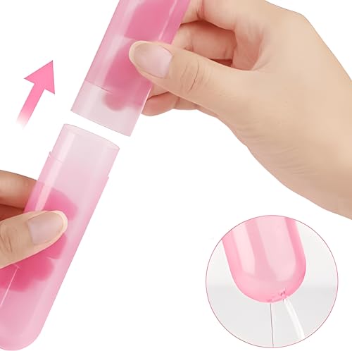 Image of Toothbrush Holder 6 Pcs - Multicolor Plastic Anti-Bacterial Protectors for Oral Care - Portable Brush Holder for Bathroom Wall, Trip and Travel - Lightweight Hygienic Toothbrush Cover Case