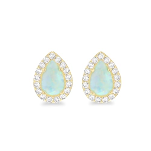 Collier et boucles d'oreilles or jaune 9 carats opale Carissima Gold