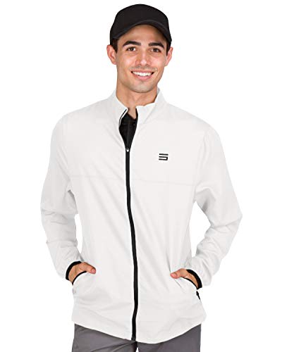 Three Sixty Six Mens Windbreaker Jackets - Zippered Golf Wind Breaker Jacket - Vented, Dry Fit #TOP13