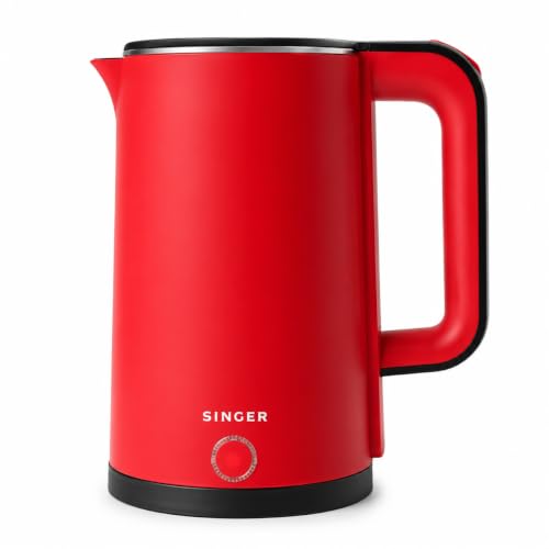 Image of SINGER Aroma Vibe 1.8L Electric Kettle | 1350W Fast Boiling | Double Layer Cool Touch Body | One-Touch Operation | Concealed Heating Element | Dry Boil & Overheat Protection | 2-Year Warranty