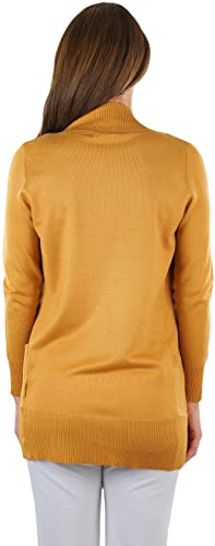 Image of ToBeInStyle Women's Long Sleeve Rib Banded Open Sweater Cardigan