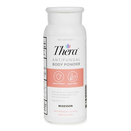 Thera Antifungal Body Powder, 2% Strength - Relief for Athlete's Foot, Jock Itch, Ringworm - 3 oz