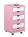 Produktbild Rollcontainer pink weiß rosa Kinderzimmermöbel Container Kindermöbel Rollwagen
