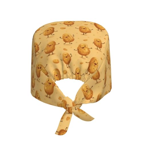 Image of Adjustable Scrub Cap with Sweatband, Breathable Working Hat for Men /Women