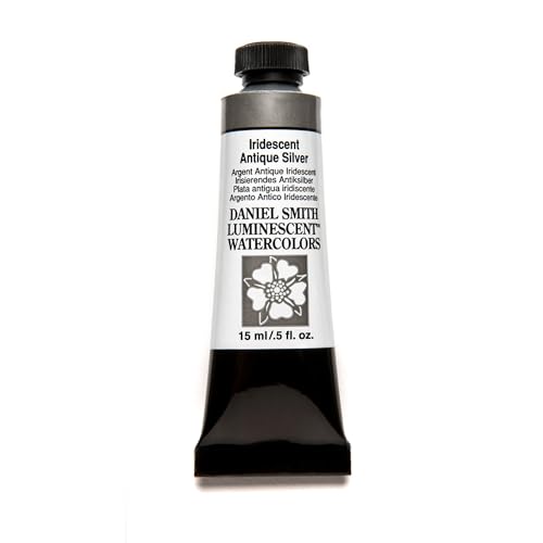 DANIEL SMITH Extra Fine Watercolor Paint, 15ml Tube, Iridescent Antique Silver, 284640011, 0.5 Fl Oz (Pack of 1)