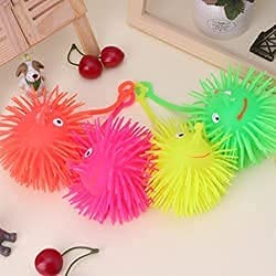 Prime Set of 4 Pcs Flashing Puffer Balls Funny Squeezable Stress Squishy Toy with Flashing Light Anti Stress Jumping Bouncing Puffer Ball for Kids and Adults for Return Gifting Pack of 1 (B098QTLZ61) Amazon Price History, Amazon Price Tracker