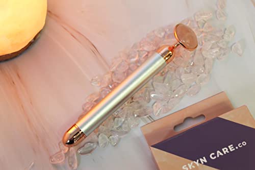 Skyncare Rose Quartz Eye Beauty Wand, Silver - Image 2