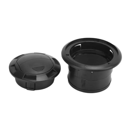 Rejilla de ventilación de 75mm redonda y negra para el salpicadero de coches y RV