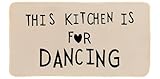 ETYZE Funny Welcome Doormat Kitchen Mats, This Kitchen is for Dancing Indoor Non-Slip Rubber Doormat, for Friends Mom Dad Wife, 30 x 16 Inch, 15.7*29.5inches, White, 017zz