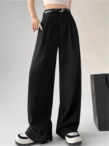 Woman's Vintage Baggy Suit Pants Spring Summer Office High Waist Wide Leg Pants Trousers4