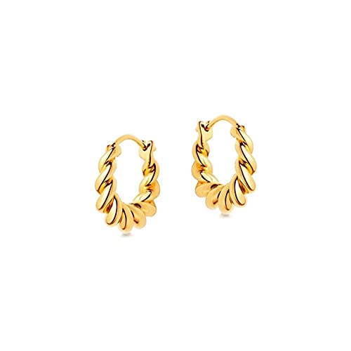 Boucles d'oreilles créoles spirale femmes pour soirées et bureau