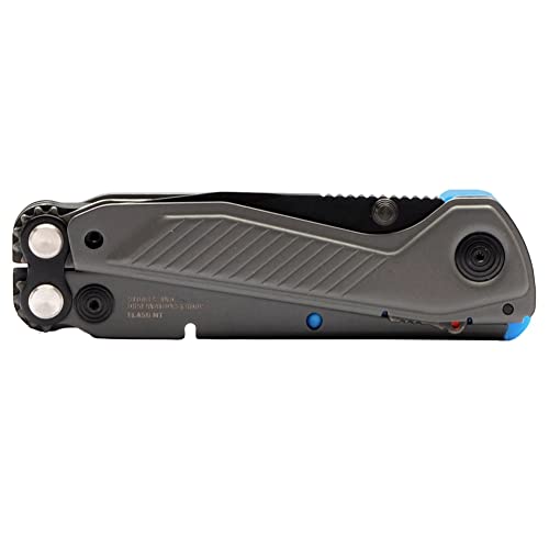 SOG Everyday Daily Solution EDC CRYO D2 Steel Compact Pocket Size Flash MT Multi-Tool, 7 Tools, Stainless-Steel Housing, Urban Gray & Cyan - Image 6