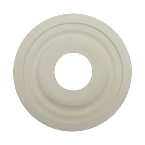 Image of HEVSTIL Ceiling Medallion 12 inchOD x 3.94 inchID PU Ceiling Medallion for Light Fixtures European Style Ceiling Light Decorative Fan Medallion Lighting Ceiling Ring Covers for Chandeliers Home,Silver