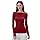 SUUKSESS Cloud Cashmere Women Boat Neck Fitted Long Sleeve Shirts Basic Knit Going Out Tops (Burgundy, S)