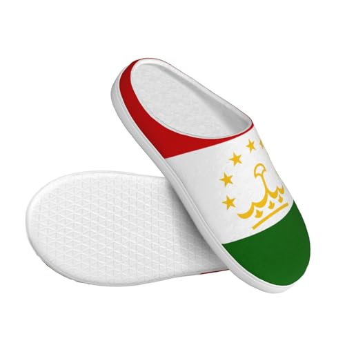 Cozy Flag of Tajikistan print Slippers Indoor and Outdoor Fuzzy House Shoes Anti-Skid Sole Gifts for Women Indoor Scuff3
