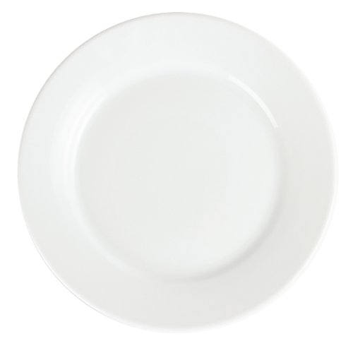 Olympia White Ware Wide Rimmed Service Plates 250mm Porcelain Innovative 12pc - Image 4