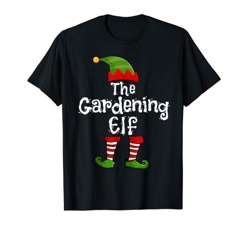 The Gardening Elf Matching Family Group Navidad Divertido Camiseta
