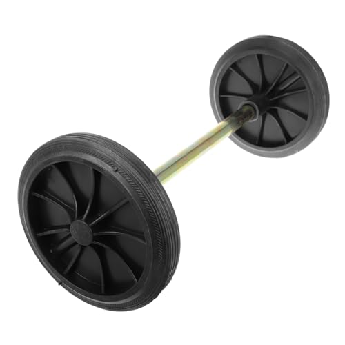 WOONEKY ゴミ箱交換用ホイール 屋外用ラバーホイール 中空シャフト付き 耐