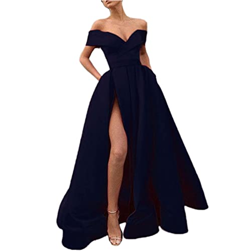 Robe de soirée longue pour cérémonie chic et demoiselle d'honneur à épaules dénudées