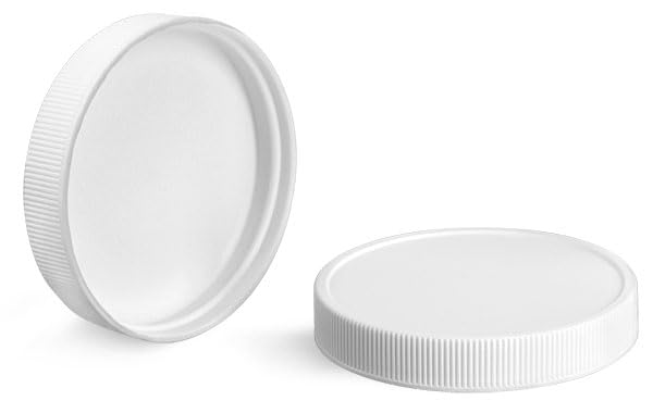 58/400 White Polypro Ribbed Unlined Closures