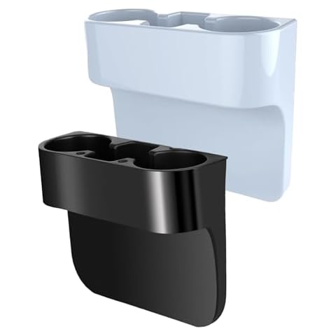 Car Cup Holder Cup Holder for Car Seat Cup Holder for Car Multifunctional Portable Console Side Pocket Car Seat Gap Filler Organizer Vehicle Seat Cup Cell Phone Drink Holder Storage Box (Black&Gray) Cover