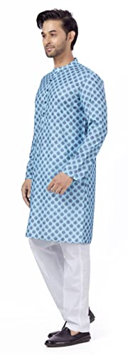 Image of Studio Shringaar Men's Cotton Relaxed Fit Straight Kurta