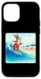 Leaping Sandy Colorful Surfing Rabbit Swimsuit