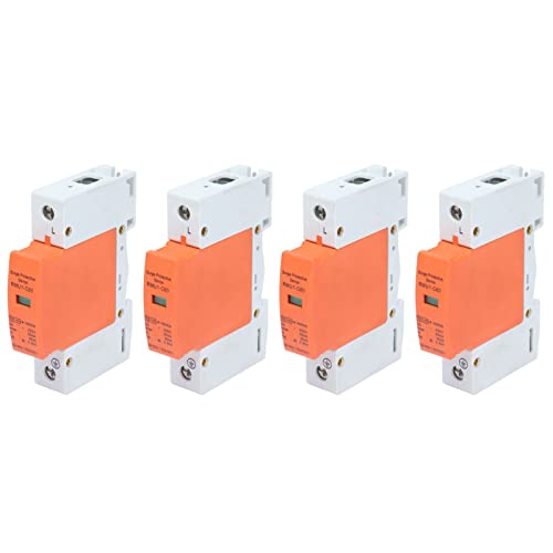 4Pcs DIN Rail Surge Protector 1P SPD Arrester for House Lighting Protection 420V AC