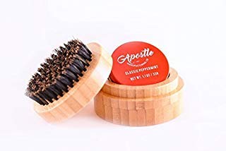 Alpha Beard Brush for Waves and Beards - Boar Bristles, Includes Balm - Made from Sustainable Bamboo