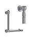 Jaclo G20-24H-16W-RH-SB Straight Smooth with Finials Grab Bar, Polished Gold