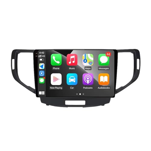 9 Pulgadas Autoradio Estéreo Android 13 Reproductor Multimedia Radio para Honda Accord 8 2008-2012 con Wireless CarPlay Control del Volante IPS Pantalla Táctil Cámara Trasera(Q4 4+64G)