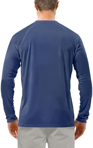 Roadbox Mens UPF 50+ UV Sun Protection Shirts Outdoor Long Sleeve Fishing T-Shirt for Hiking Swimming Rash Guard