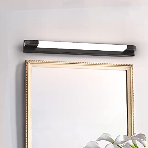 Ketom Lámpara LED de Espejo 7W Lámpara de Baño Blanco Neutro 4000K Moderno Luz Baño Lámpara de Pared Negro Luz de Baño LED para Baño Cuarto de Baño Dormitorio 42CM Cover