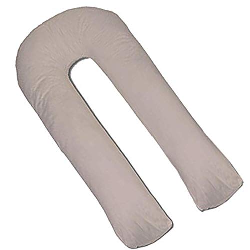 Image of COOZLY U Shaped Pregnancy Pillow | Maternity Pillow | 100% Cotton Removable Covers| Premium PregnoCare Fibres (U Basic, Greyb)