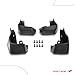 A-Premium Set of 4PCS Mud Flaps Splash Guards Mudguards Mudflaps Compatible with Honda Civic 2017 2018 2019 2020 2021, Hatchback, Front and Rear (Driver & Passenger Sides)