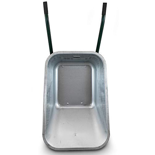 BITUXX® Schubkarre 100L / 250Kg Schubkarren Schiebkarre Bauschubkarre Verzinkt mit PU Rad 4.80/4.00-8 mit nadelgelagerter Achse - 6