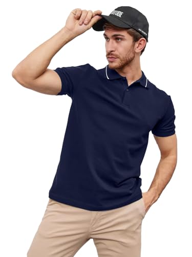 Image of LEOTUDE Men's Regular Fit Round Neck Colorblock T-Shirt for Men (Pack of 2)