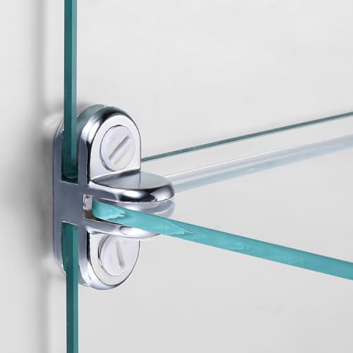 Image of 10 Pack 3 Way Metal Sneeze Guard Holder Glass Cube Connectors for 3 /16 inch Thick Glass, Acrylic Sheets & Particle Barrier Panels