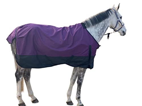 Horse Turnout Blanket 1200D Waterproof Winter Warm Horse Carpet Essential Standard Neck Horse Care Rug (Sky Blue 74) (Dk.purple 76) - Afbeelding 5
