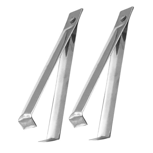 Unomor Stainless Steel Garlic Peeler Garlic Tweezer Garlic Skin Remover Tool Metal Manual Peeling Tool Easy to Cle