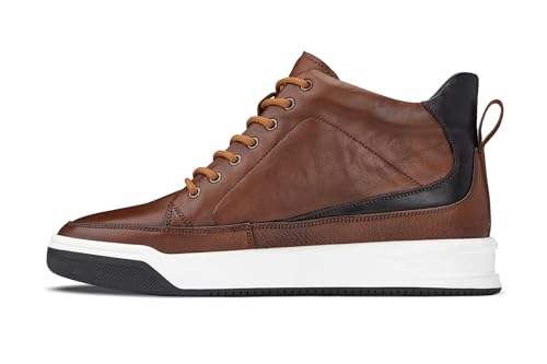 CALTO Men's Invisible Height Increasing Elevator Shoes - Premium Leather Lace-up Ankle Top Sneaker Boots - 2.6 Inches Taller3