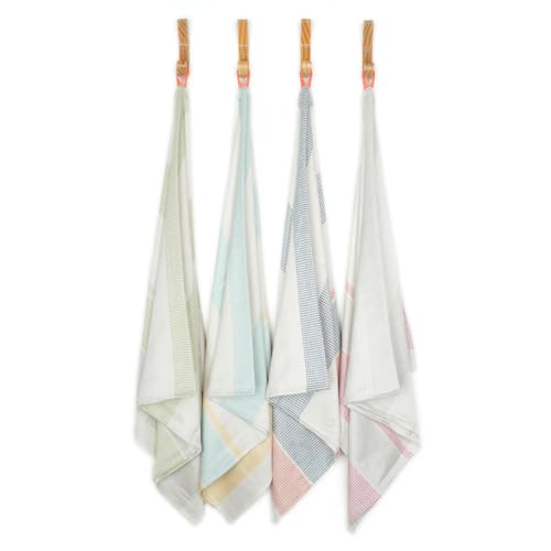 Image of Thirsty Towel by Doctor Towels, Dobby Bamboo Bath Towel Set of 3 | 200 GSM Quick Dry & Ultra Soft | Antimicrobial Bamboo Towels for Bath Large Size 140 x 70 cm for Men & Women - Yellow, Pink, Orange