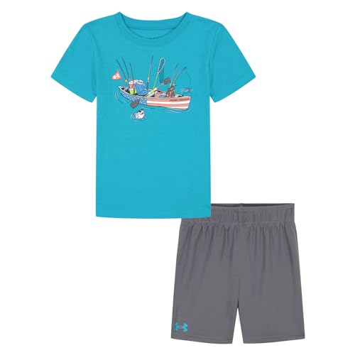 Image of Under Armour Boys' 2-Piece Short Sleeve T-Shirt and Shorts Set, Outdoor Collection
