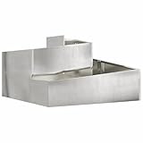 Homgoday Edelstahl Pflanzgefäß Rechteck, Innen/Außen, Silber, Gebürstet, für Garten und Terrasse Model873575