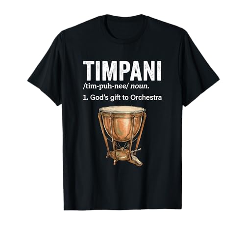College Highschool Band Tees Shirts Choir Clothes - Définition Musicale Amusante de l'orchestre de timbales T-Shirt