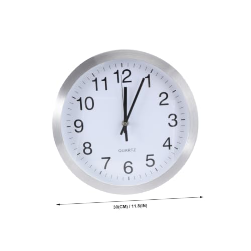 Horloge silencieuse argenté salon bureau avec affichage numérique précis - 3