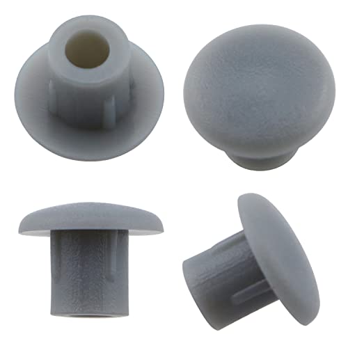 Image of 200pcs Deep Gray Hole Plugs 5mm Plastic Tube Cover Furniture Hardware Decorative Cover